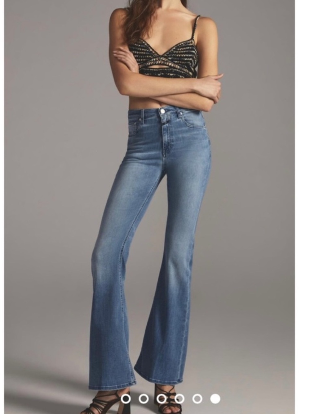 Closed Rawlin Made in Italy Light Blue High-Rise Flare Jeans